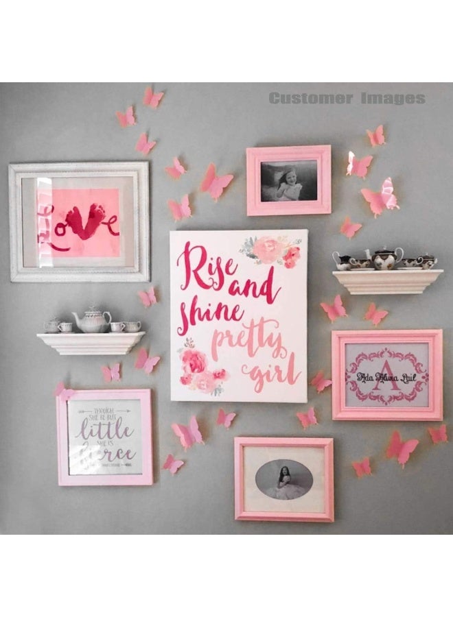 Trubetter 24pcs 3D Pink Butterfly Wall Stickers - Image 2